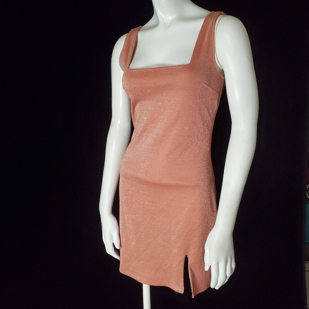 NWT Forever 21 Rose Pink Sparkly Knit Dress (S)